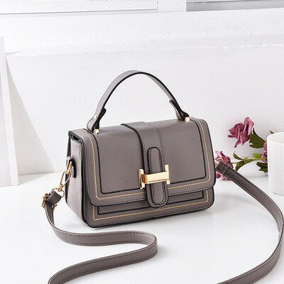 TRAVEASY 2023 Fashion Satchels Patchwork Women Shoulider Bag Hasp Solid Color Feamle Hand Bag Leisure Party Crossbody Bag