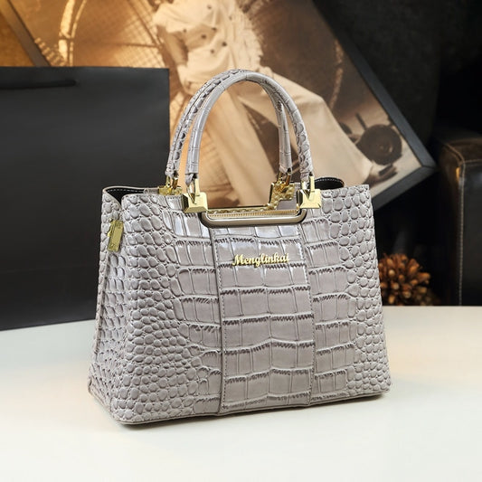 Genuine Leather Women Handbag 2022 New Fashion Brand Crocodile Pattern Lady Portable Tote Bag Shoulder Crossbody Bags For Female