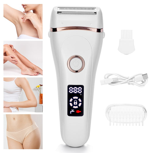 USB Rechargeable Women Painless Electric Epilator Beard Hair Removal Women&#39;s Shaving Machines Portable Female Hair Trimmer LCD