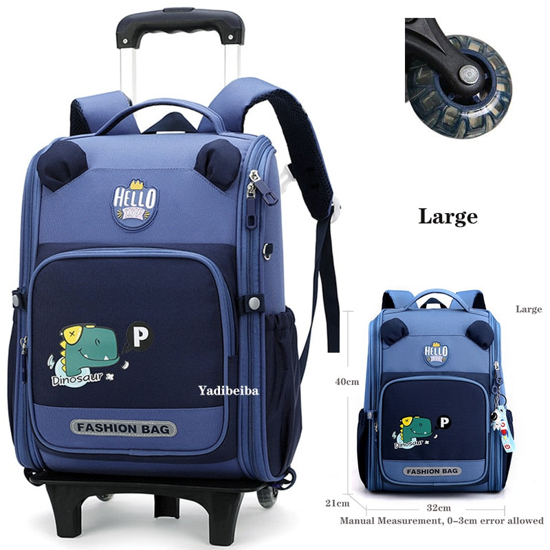 School Bag With Wheels For Boys Girls School Trolley Backpack For Girls Waterproof Wheeled Backpack For School Bags Trolley Bags