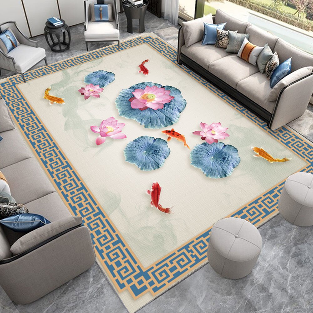 Neoclassical Carpet for Living Room Modern Decoration Bedroom Non-slip Lounge Rug Sofa Tea Table Carpet Area Rug Large Floor Mat