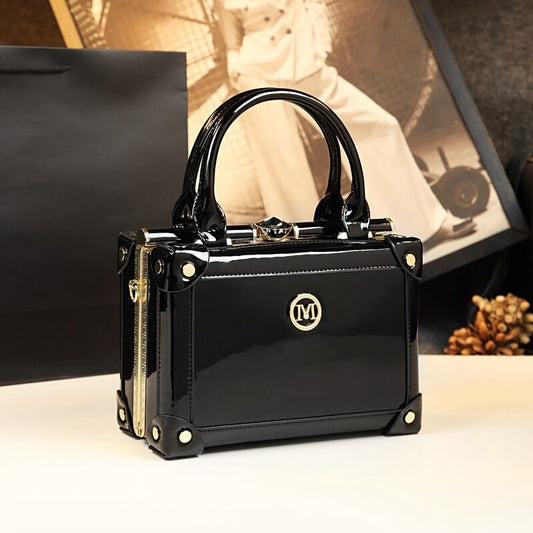 Fashion Women Handbags Genuine Leather Female Portable Evening Bag Purses Small Hard Square Box Bag Storage Make Up Cosmeti Bags