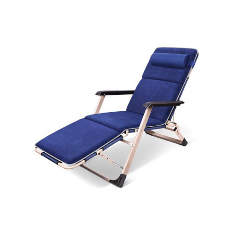 Adjustable Portable Recliner Lunch Foldable Sun Lounger Outdoor Leisure Chair Break Folding Bed Office Breathable Comfort Bed