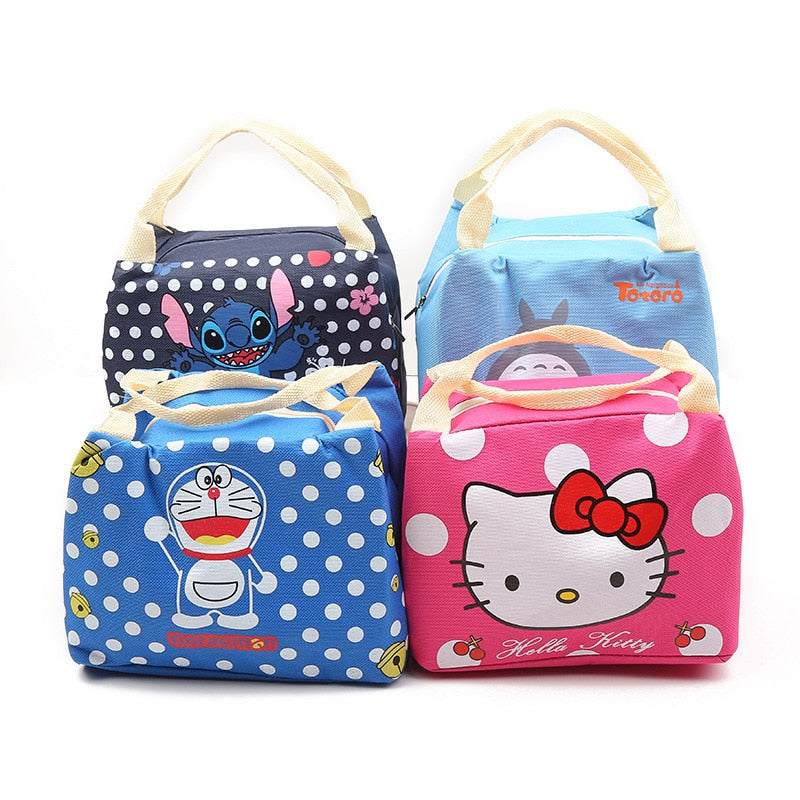 Portable Cartoon Lunch Box Thermal Picnic Food Insulation Bag Plush Doll Handbag Outdoor Container For Women Girl Kids Children