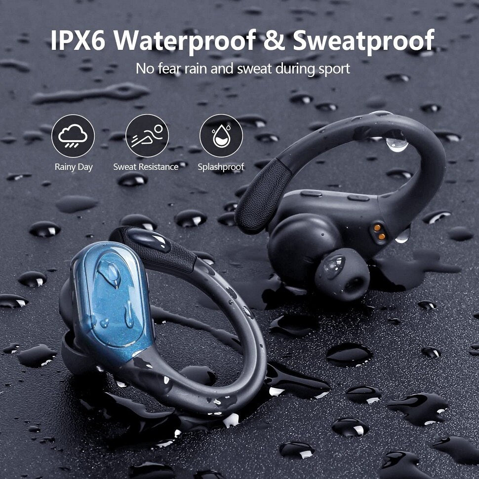 Bluetooth 5.1 Earphone LED Display Ear Hooks TWS Wireless Headphones 9D Stereo Earbuds Sports Waterproof Headsets With Micrphone