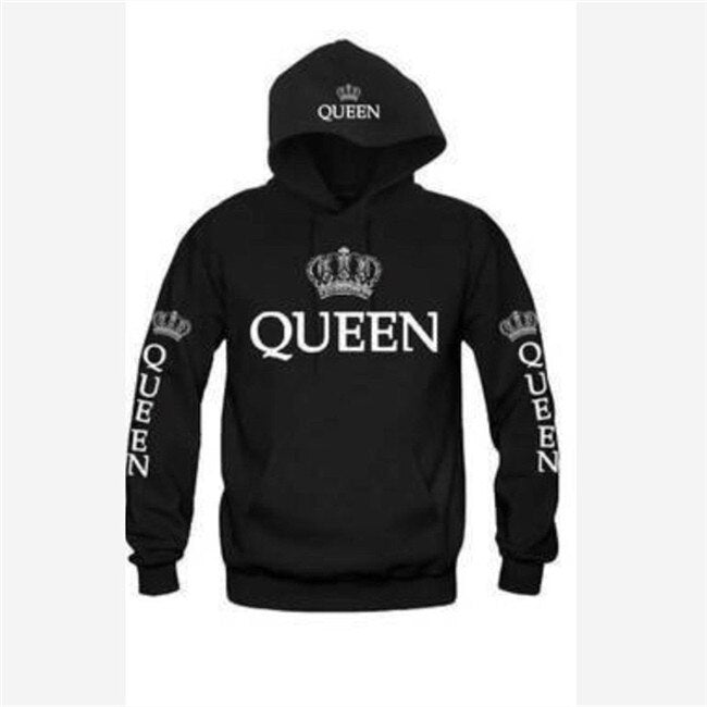 2021 Women Men Hoodies Pullovers Tracksuits King Queen Printed Sweatshirt Lovers Couples Hoodie Hooded Sweatshirt