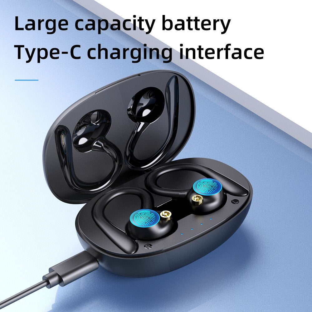 Bluetooth Headphones True Wireless Earbuds with Charging Box Stereo Sound Earphones with Mic in-Ear Headsets Deep Bass for Sport