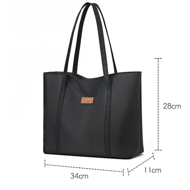 TRAVEASY 2023 Casual Oxford Large Capacity Vintage Tote Bags for Women Fashion Solid Color Thread Female Shoulder Bags Hand Bags