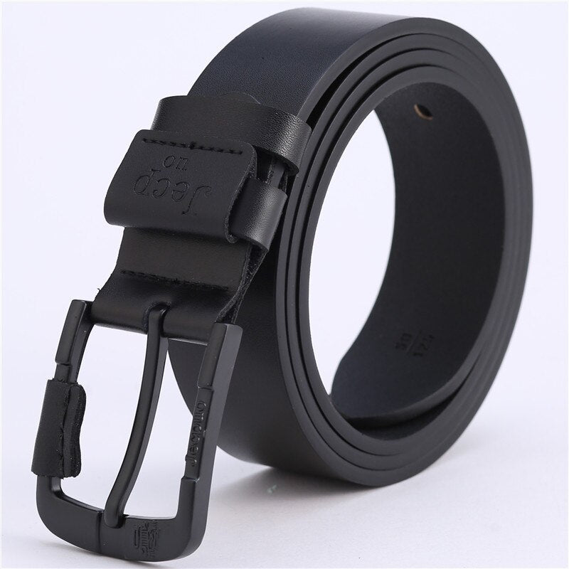 New Leather Men Business Pin Buckle Belt Head Layer Cowhide Casual Fashion Pants New Trend Luxury High Quality Men&#39;s Belt