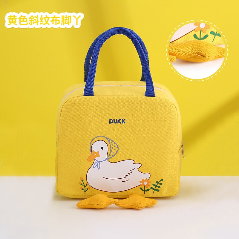 Portable Lunch Bags  For Kids Handigs Thermel Insulatad Camvas Tite Pouch  Scholl Bento  Picnic Food Storege Conteiners Kitchen