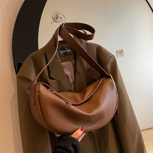 Women&#39;s Luxury Handbag High Quality Soft Leather Shoulder Bags New Side Bag for Ladies Casual Hobos Sac Designer Crossbody Bags