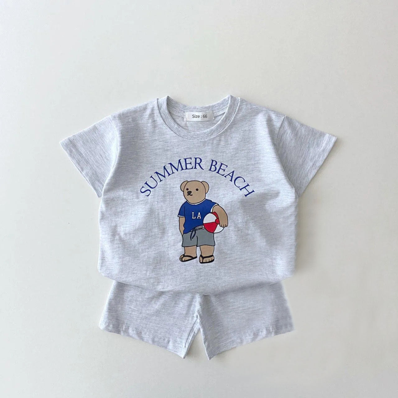 2pcs Baby Boys Girls Outfits Sets Summer Fashion Short Sleeve Kids T-shirts + Shorts Stitching Color Clothing