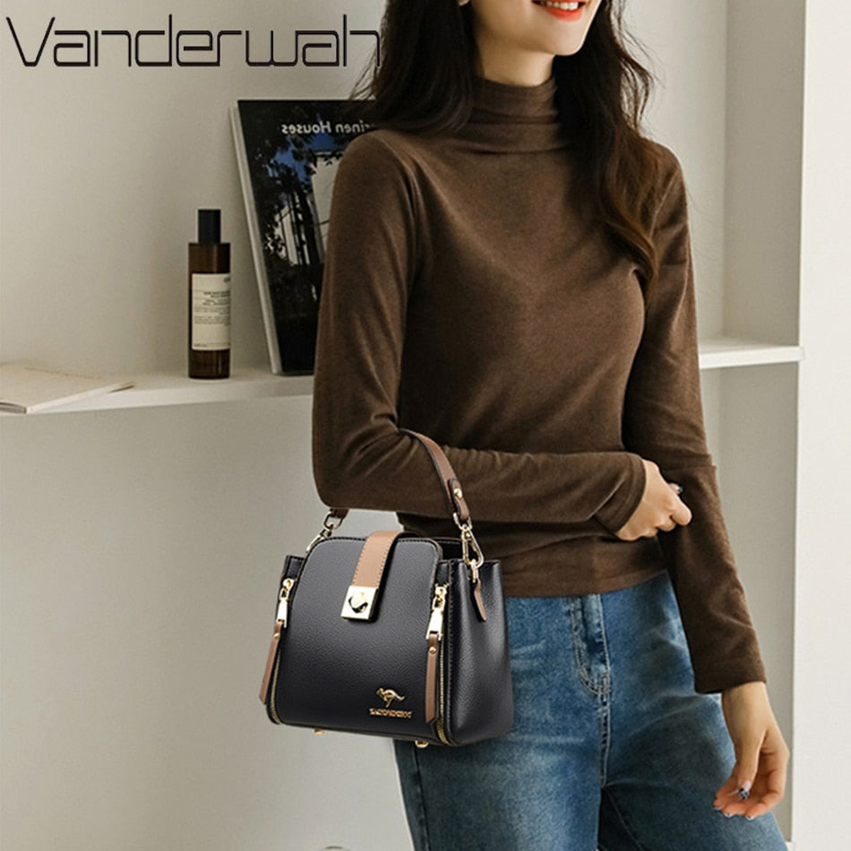 Trend Luxury Brand Designer Shoulder Crossbody Sac Lady Messenger Small Tote High Quality Leather Handbag Purse Women's Bag 2022