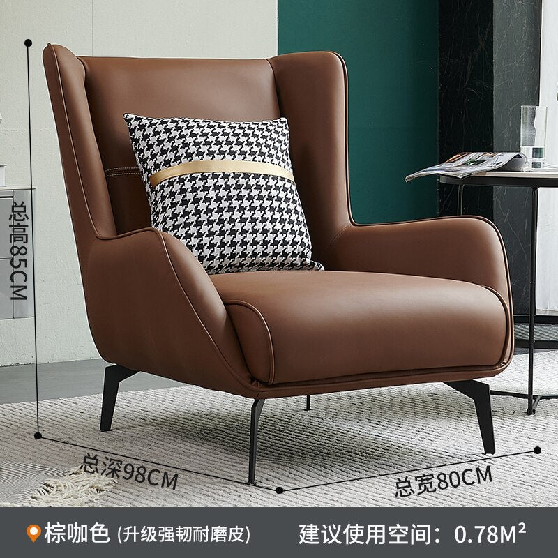 Antiques Vintage Chairs Unique Leather Lounge Elbow Support Living Room Chairs Soft Clear Fauteuil Salon Household Essentials