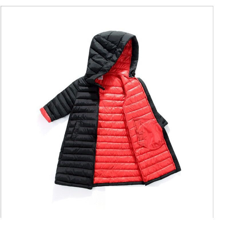 2022 Girls Parka Long Coats Winter Waterproof Fur Collar Hooded Jackets Big Kids Thick Warm Cotton Outerwear Teenage Snowsuit