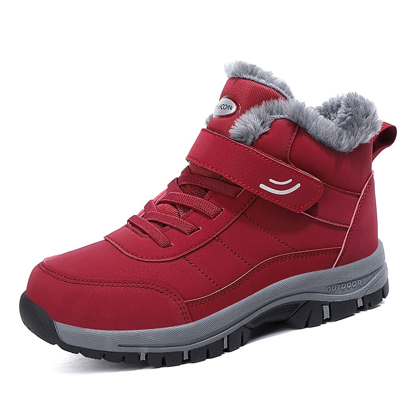 Super Warm Men Boots Winter Waterproof Platform Women Boots With Fur Outdoor Unisex Ankle Boots Men Sneakers Snow Boots Shoe