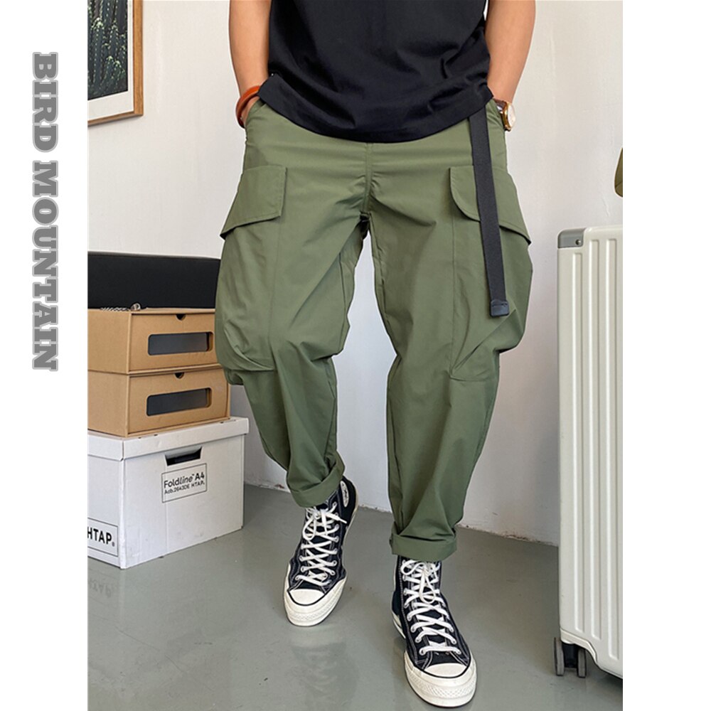 Fashion Japanese Streetwear Casual Harem Pants Harajuku Trendyol Straight Cargo Pants Men Clothing Oversized Baggy Trousers