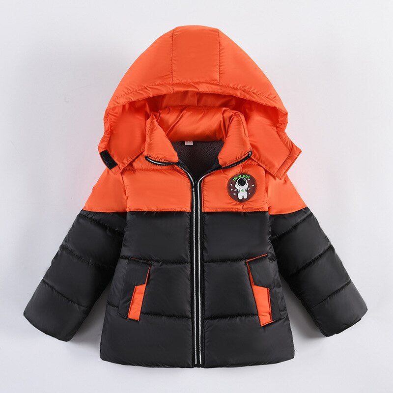 2022 Winter Boys Jackets For Baby Boy Hooded Thick Warm Down Jacket Children Outerwear Coats Kids Clothes Jackets 3-6 Years Old