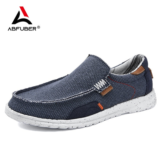 Summer Breathable Canvas Shoes Men Loafers Slip On Light Sneakers Comfty Casual Men Shoes Lightweight Flats Men Walking Zapatos