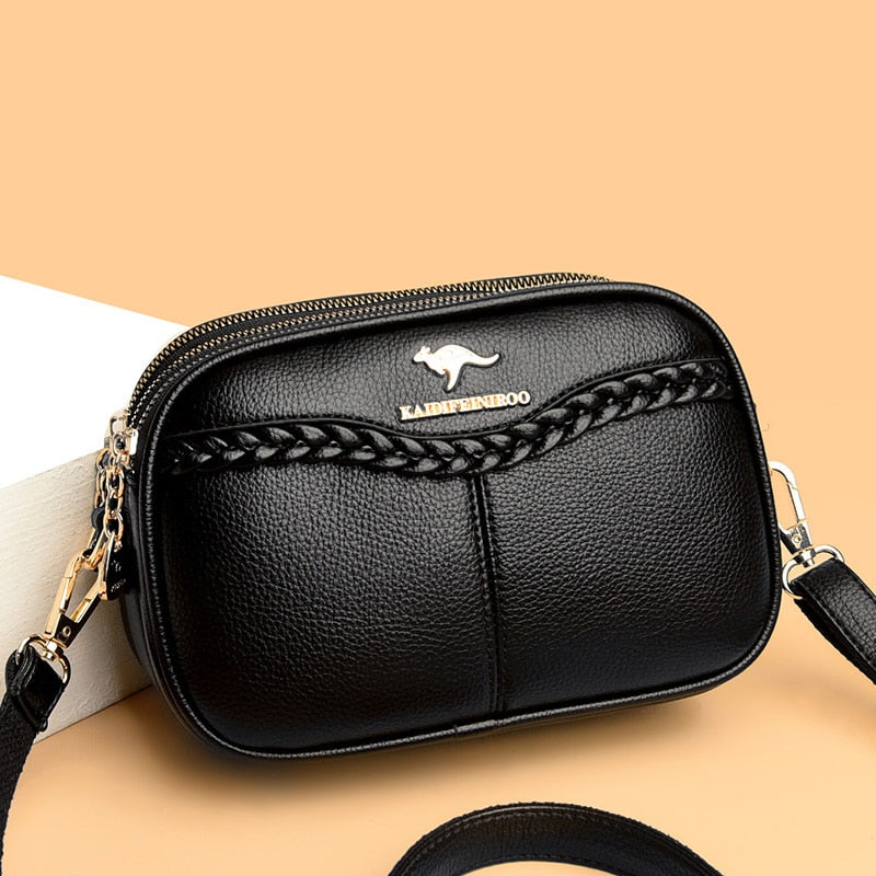 2022 Summer New Small Single Shoulder Messenger Bag Women&#39;s Three-Layer Round Luxury Messenger Bag Zero Wallet