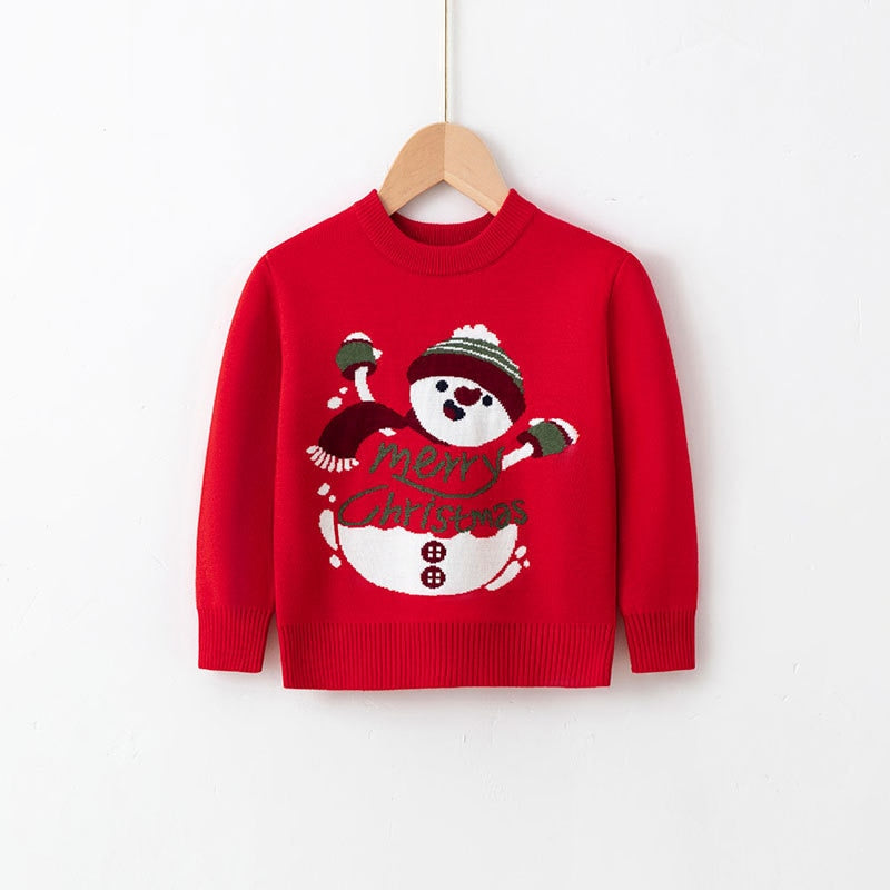 Girls Sweater 2022 Winter Autumn Children Clothing Baby Girl Knitwear Pullover Knitted Sweater Kids Cartoon Print Warm Sweaters