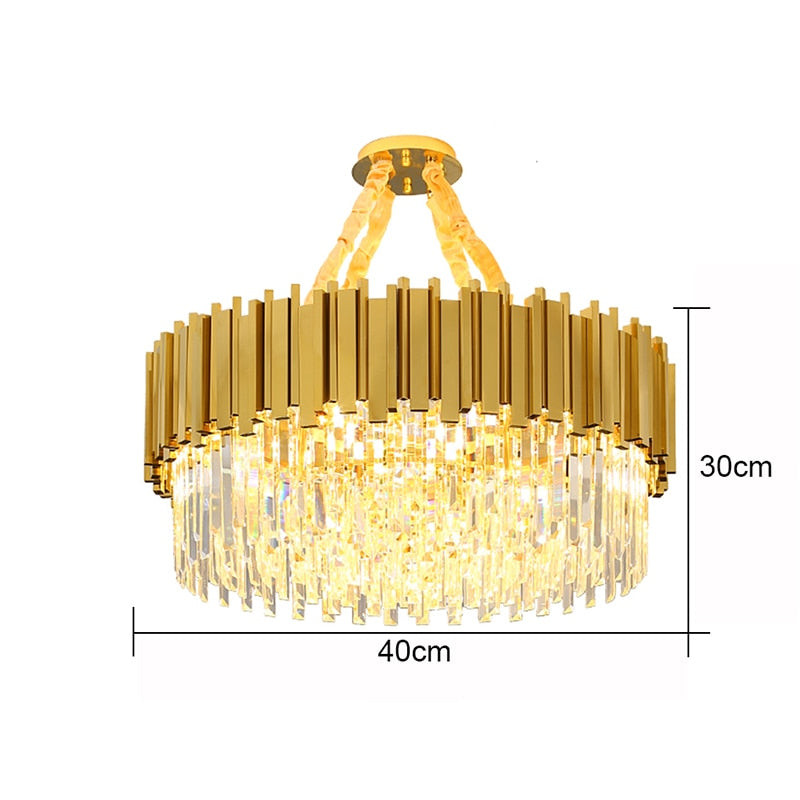 Nordic Modern Oval Round Crystal Ceiling Chandelier Restaurant Led Lights Luxury Bar Table Lamp Bedroom Living Room Lighting