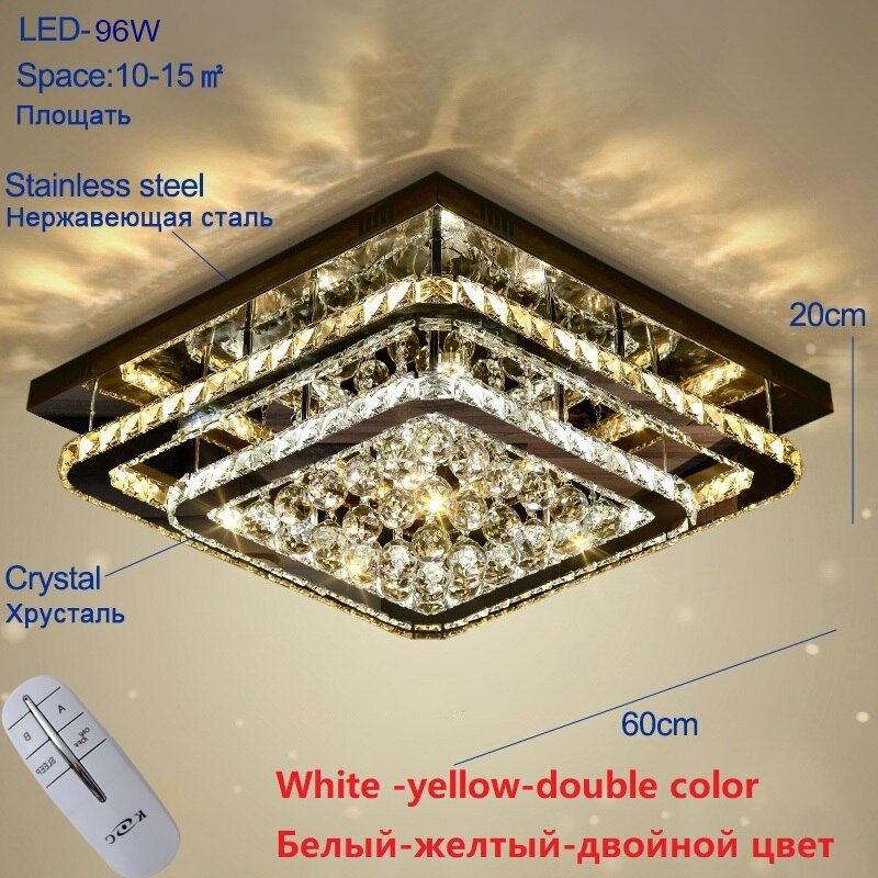 Luxury silver ceiling lamp living room modern crystal ceiling lights bedroom led Ceiling Lamps dining crystal Fixtures kitchen