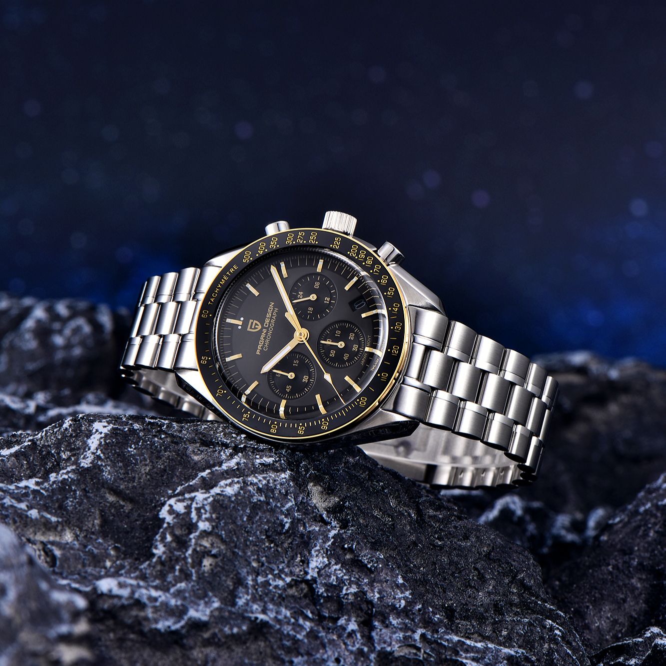 2022 New PAGANI DESIGN Luxury Gold Men&#39;s Quartz Wrist Watch Chronograph Automatic date Stainless steel Sapphire mirror watches