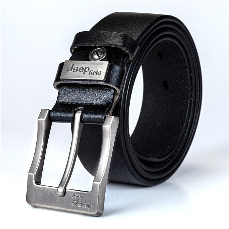 New Leather Men Business Pin Buckle Belt Head Layer Cowhide Casual Fashion Pants New Trend Luxury High Quality Men&#39;s Belt