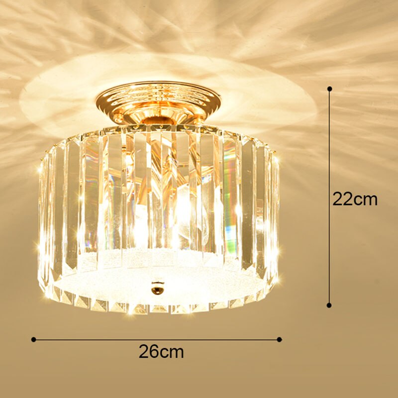 Luxury Crystal Ceiling Small Chandelier Living Room Decoration Bedroom Porch Corridor Led Indoor Pendant Lighting For Home