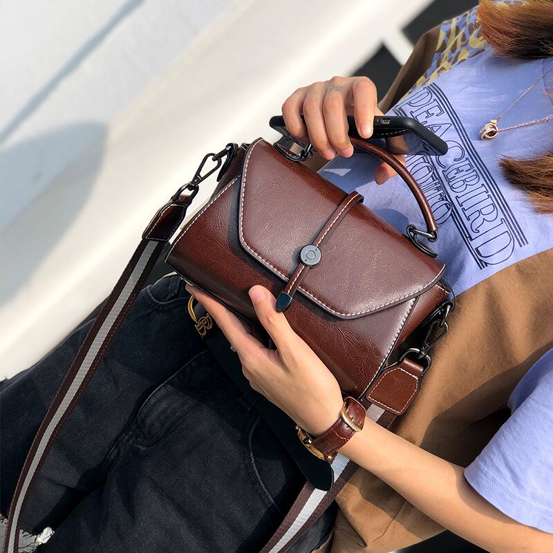 Small Leather Bag Women&#39;s 2022 Fashion Handbag Shoulder Bag Ladies Cowhide Purse Messenger Crossbody Bag Simple and Versatile