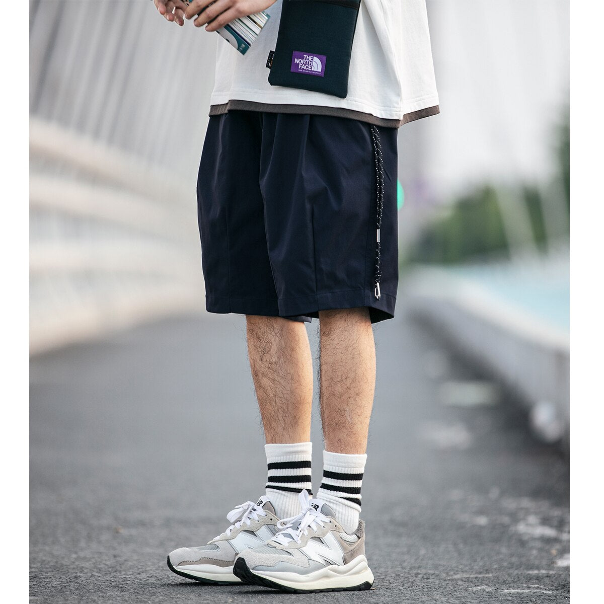 Japanese Streetwear Summer Cargo Shorts Lanyard Trim Thin Casual Sweatpants Harajuku Straight Pants Men Clothing Korean Shorts