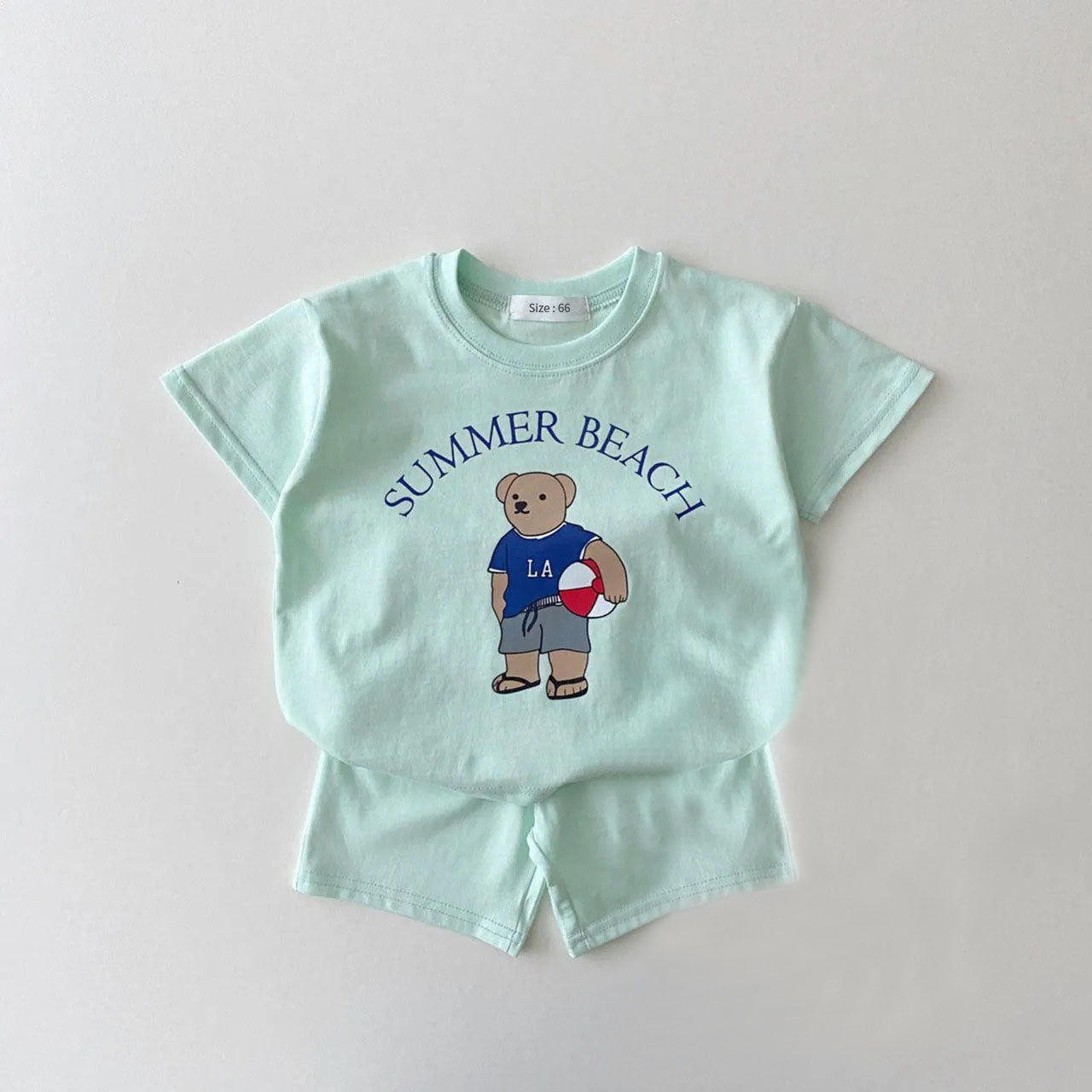 2pcs Baby Boys Girls Outfits Sets Summer Fashion Short Sleeve Kids T-shirts + Shorts Stitching Color Clothing