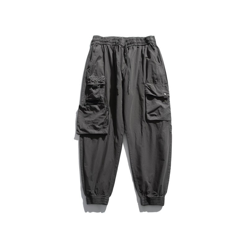 Japanese Streetwear Plus Size Thin Cargo Pants Men Clothing Harajuku Jogging Pants Trendy Casual Joggers Korean Khaki Trousers