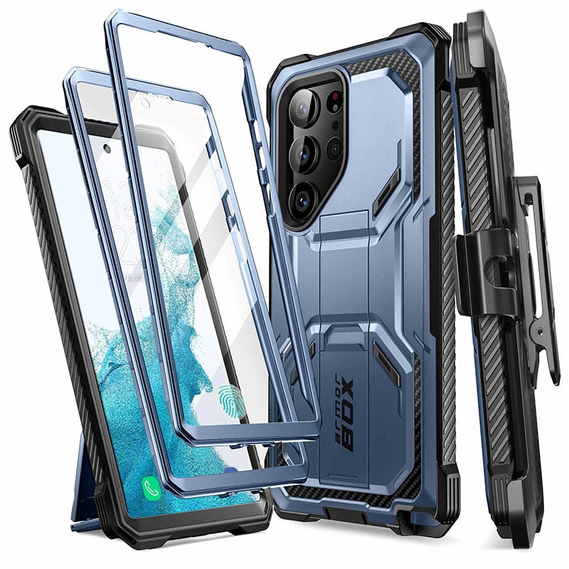 For Samsung Galaxy S23 Ultra Case (2023 Release) 6.8 inch I-BLASON Armorbox Full-Body Rugged Case with Built-in Screen Protector