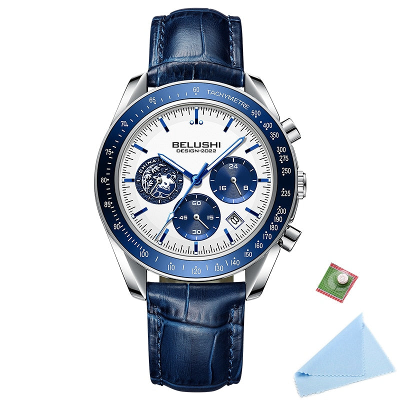 2022 New Mens Watch Top Brand Leather Wrist Watches For Men Waterproof Casual Sport Quartz Clock Fashion Watch Men Free Shipping