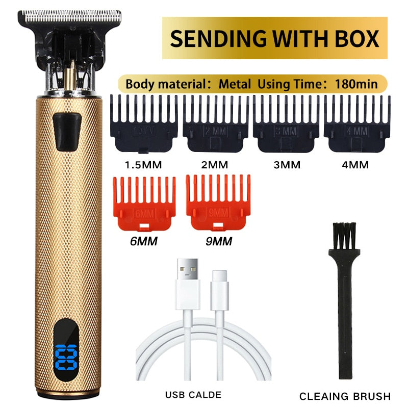 Vintage T9 Electric Hair Clipper Hair Cutting Machine Professional Men&#39;s Electric Shaver Rechargeable Barber trimmer for men USB