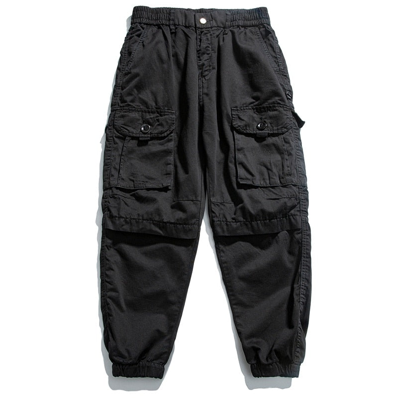 Streetwear Military Tactical Cargo Pants Japanese Harajuku Casual Plus Size Harem Joggers Men Clothing Multi-Pocket Trousers