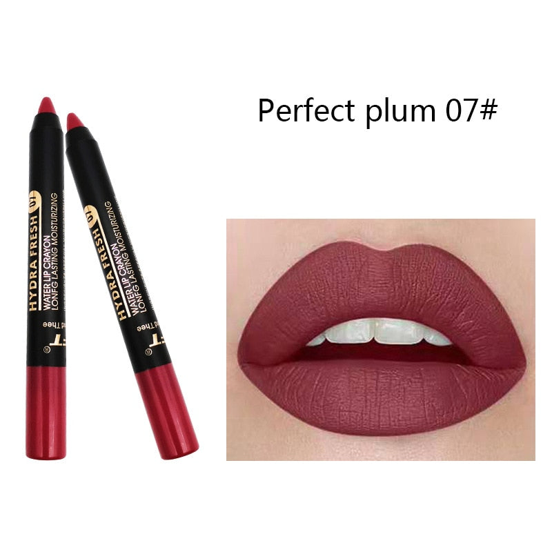 9 Colors Velvet Matte Lipsticks Pencil Waterproof Long Lasting Sexy Red Lip Stick Non-Stick Cup Makeup Lip Tint Pencil Cosmetic