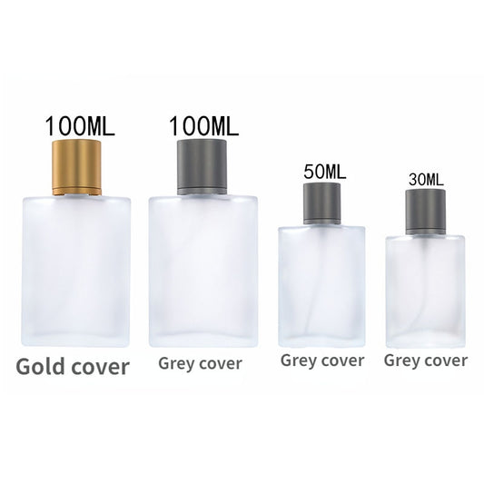 5PCS 30ml 50ML 100ML Portable Frosted Glass Perfume Spray Bottle High-end Perfume Replacement Sub-bottle Press Refillable Bottle