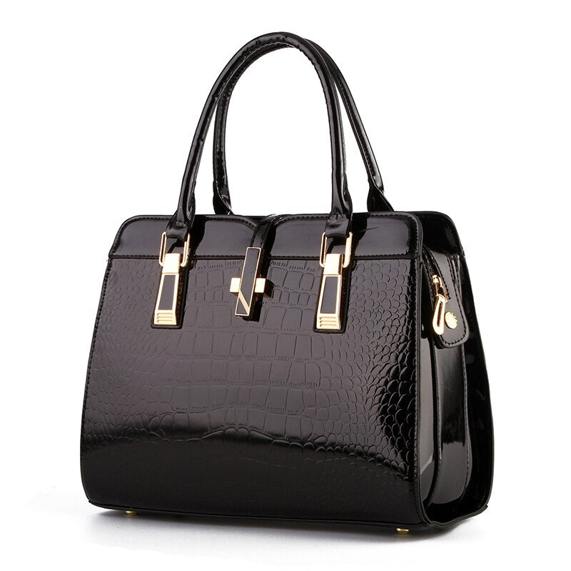 TRAVEASY 2022 Crocodile Print Fashion Handbag Women Shoulder Bag PU Leather OL Ladies Handbag Single Strape Shoulder Handbag