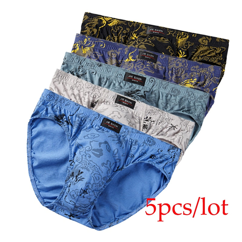 5pcs/Lot 7XL 100%Cotton Men Briefs Men&#39;s Underwear Male Briefs Underpants for Men Panties Mens Pant Men Shorts Comfort Pattern