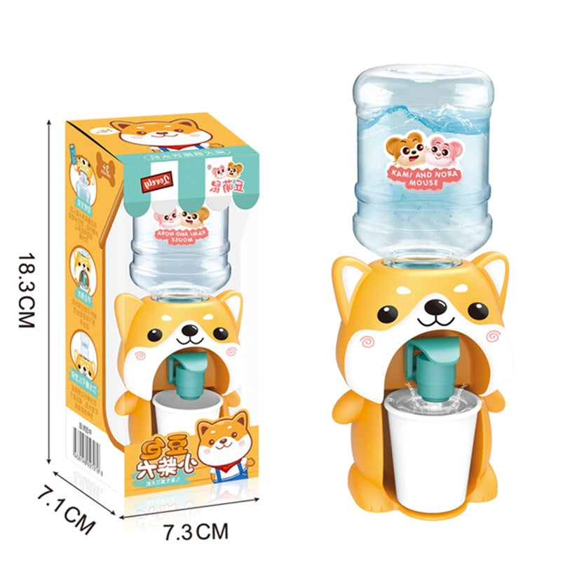Mini Water Dispenser Baby Toy Drinking Water Hand Press Water Bottle Pump Cooler Lifelike Cute Children Cosplsy Props Home
