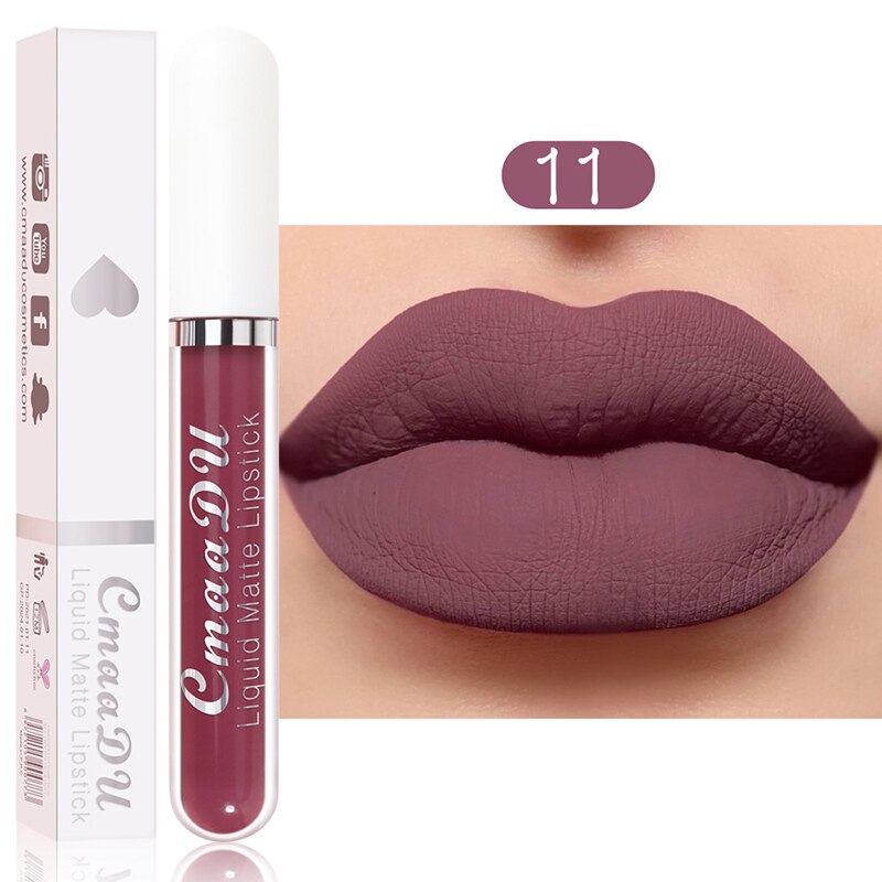 9Colors Matte Liquid Lipsticks Waterproof Ultra Velvet Lip Stick Pigment Sexy Red Nude Long Lasting Lip Gloss Makeup