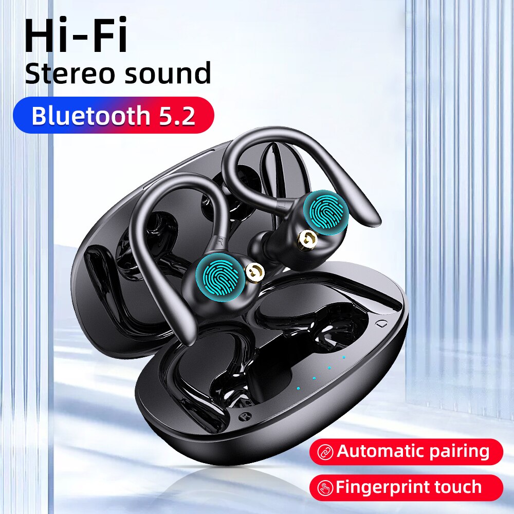 TWS Wireless Earphone Bluetooth 5.2 Dual Stereo Noise Reduction Headset Bass Touch Control Earbuds Long Standby Headphone Newest