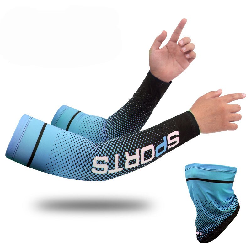 UV Solar Cycling Arm Sleeves For Men Ice Silk Sunscreen Cooling  Bicycle Sports Hand Sleeves Solar Protection for Riding Running