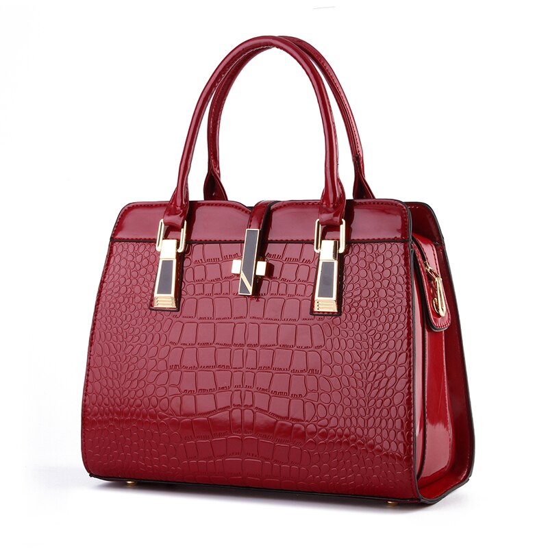 TRAVEASY 2022 Crocodile Print Fashion Handbag Women Shoulder Bag PU Leather OL Ladies Handbag Single Strape Shoulder Handbag