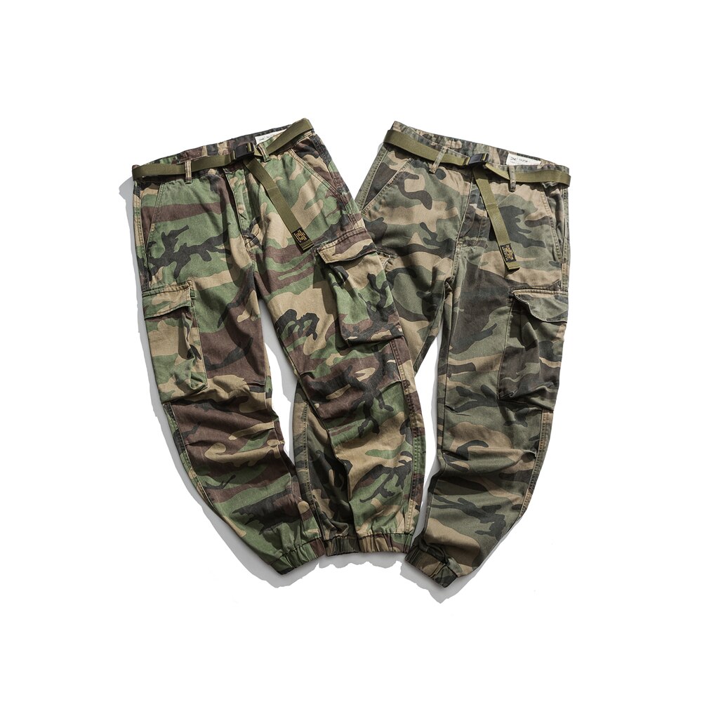 Fashion High Quality Military Camo Tactical Cargo Pants American Streetwear Casual Trousers Men Clothing Harajuku Joggers male