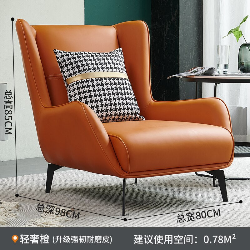 Antiques Vintage Chairs Unique Leather Lounge Elbow Support Living Room Chairs Soft Clear Fauteuil Salon Household Essentials