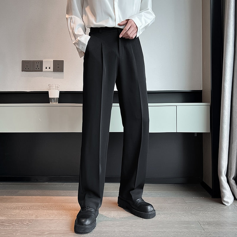 White Gray Black Suit Pants Men Slim Fashion Social Mens Dress Pants Korean Straight Pants Mens Office Formal Trousers M-5XL